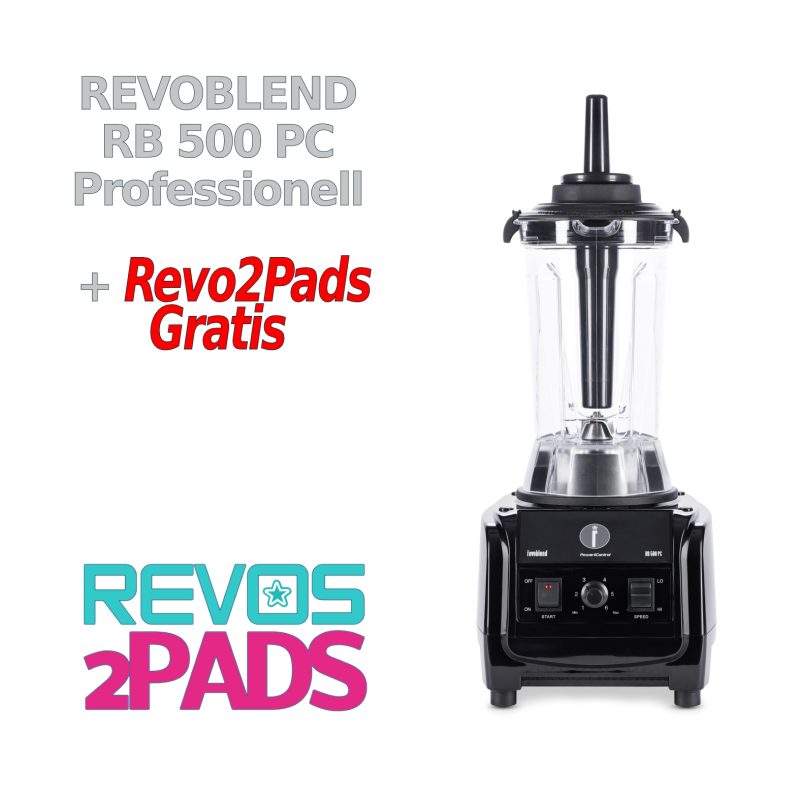 Revoblend RB 500 PC Schwarz + Revo2Pads Gratis